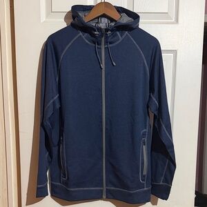 Navy Blue Hooded Jacket